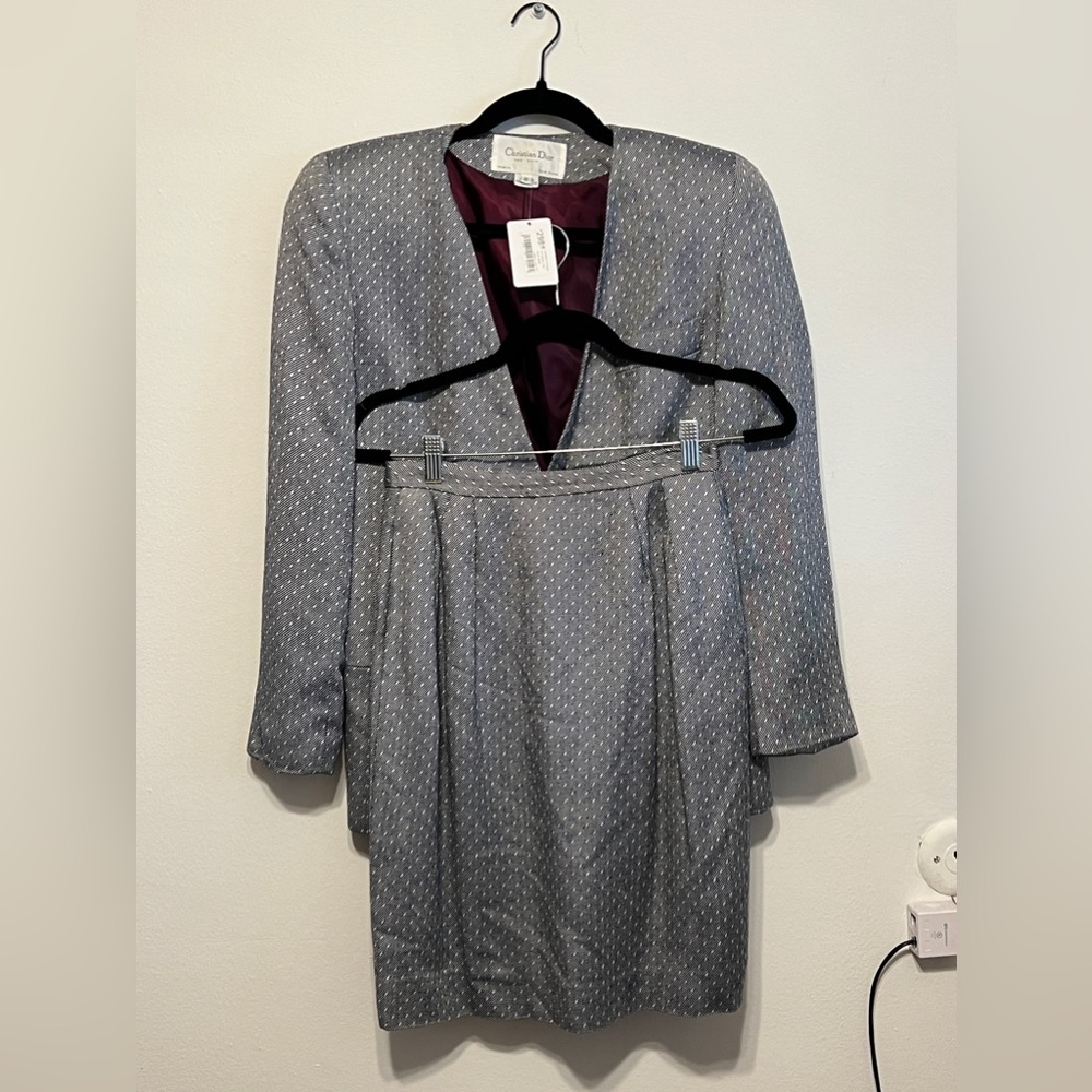 Incredible Vintage Christian Dior 2 Piece Skirt Suit